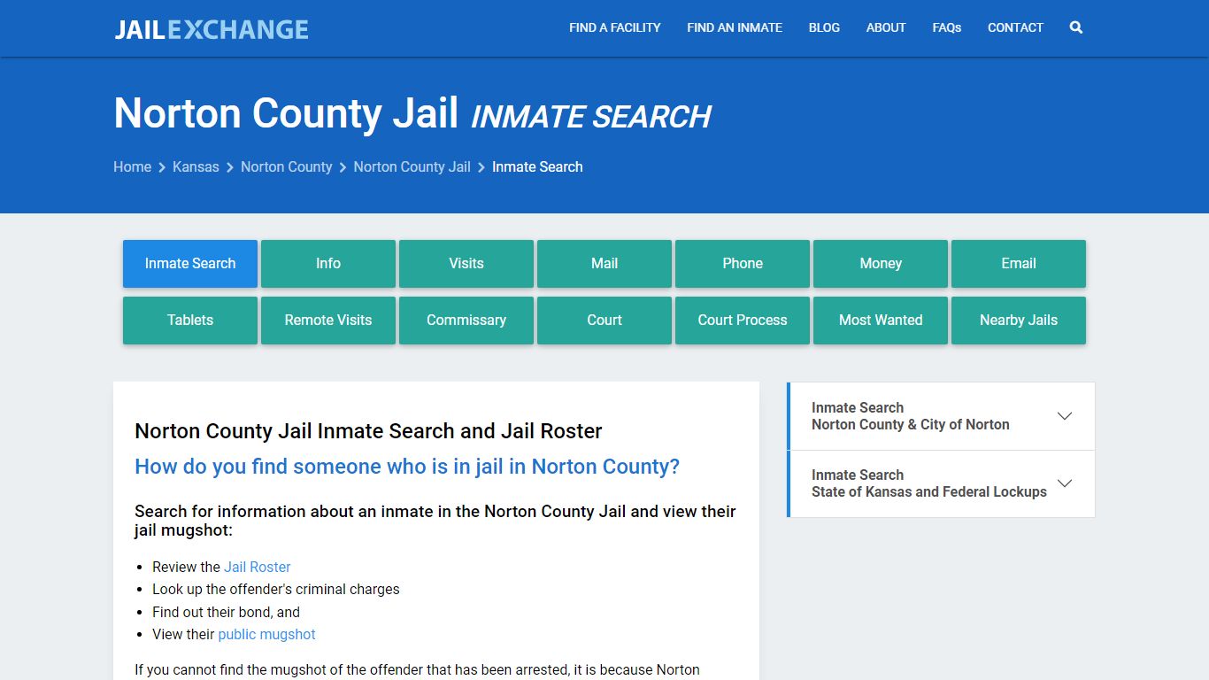 Inmate Search: Roster & Mugshots - Norton County Jail, KS